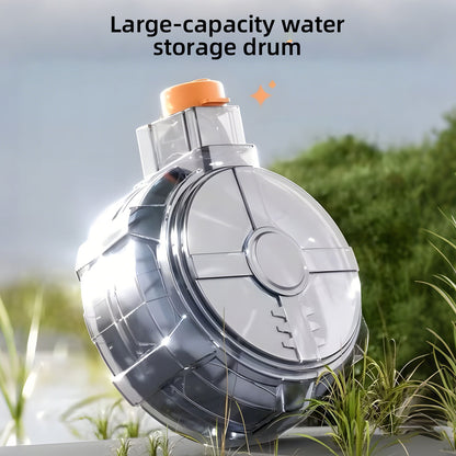 LAKEMID Fully Automatic Water Gun One-Button Activation Large Capacity Drum Sensor Lights Snap-Lock Long Range 3-12M