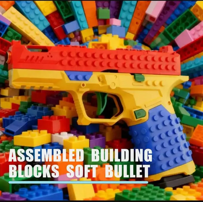LAKEMID DIY Soft Bullet Gun Assembly Kit for Kids Automatic Shell Ejecting Toy