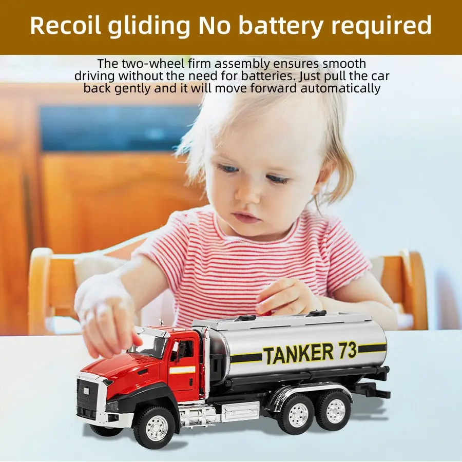 LAKEMID 3-in-1 Die-Cast Metal Model Car Set 1:50 Scale Construction Vehicles
