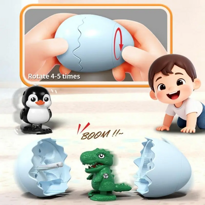LAKEMID Hilarious Wind-Up Hopping Duck Egg Toys Best Easter Eggs Prefilled