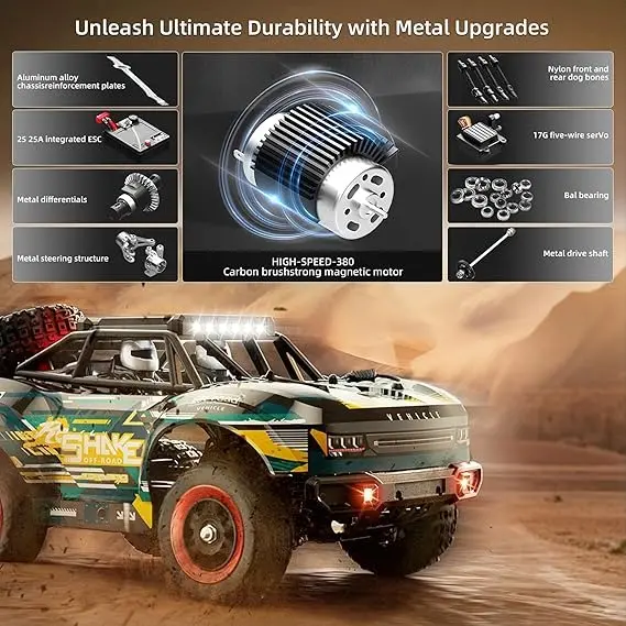 LAKEMID Remote Control Car 1:18 4WD Off-Road RC Truck