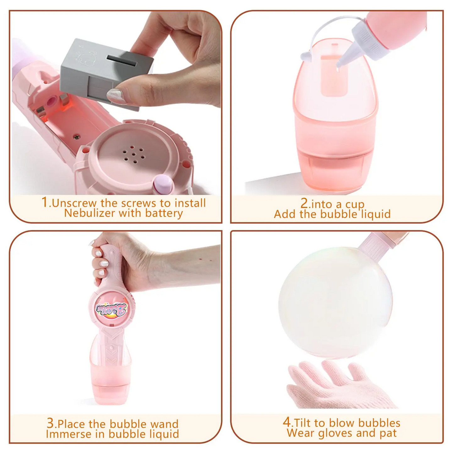 LAKEMID New Elastic Smoke Bubble Set Handheld Fog Wand & Portable Mist Bubble Machine