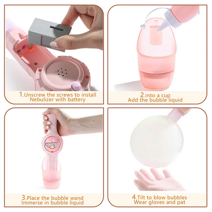 LAKEMID New Elastic Smoke Bubble Set Handheld Fog Wand & Portable Mist Bubble Machine