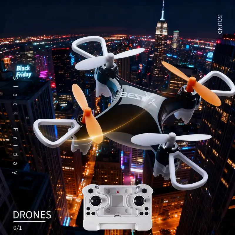 LAKEMID Mini Drone Beginner-Friendly Stunt Flyer One-Touch Takeoff Hover Spin 360 Roll