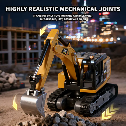 LAKEMID 1/64 Mini Forklift & Remote Control Excavator Full-Proportion Toy Set