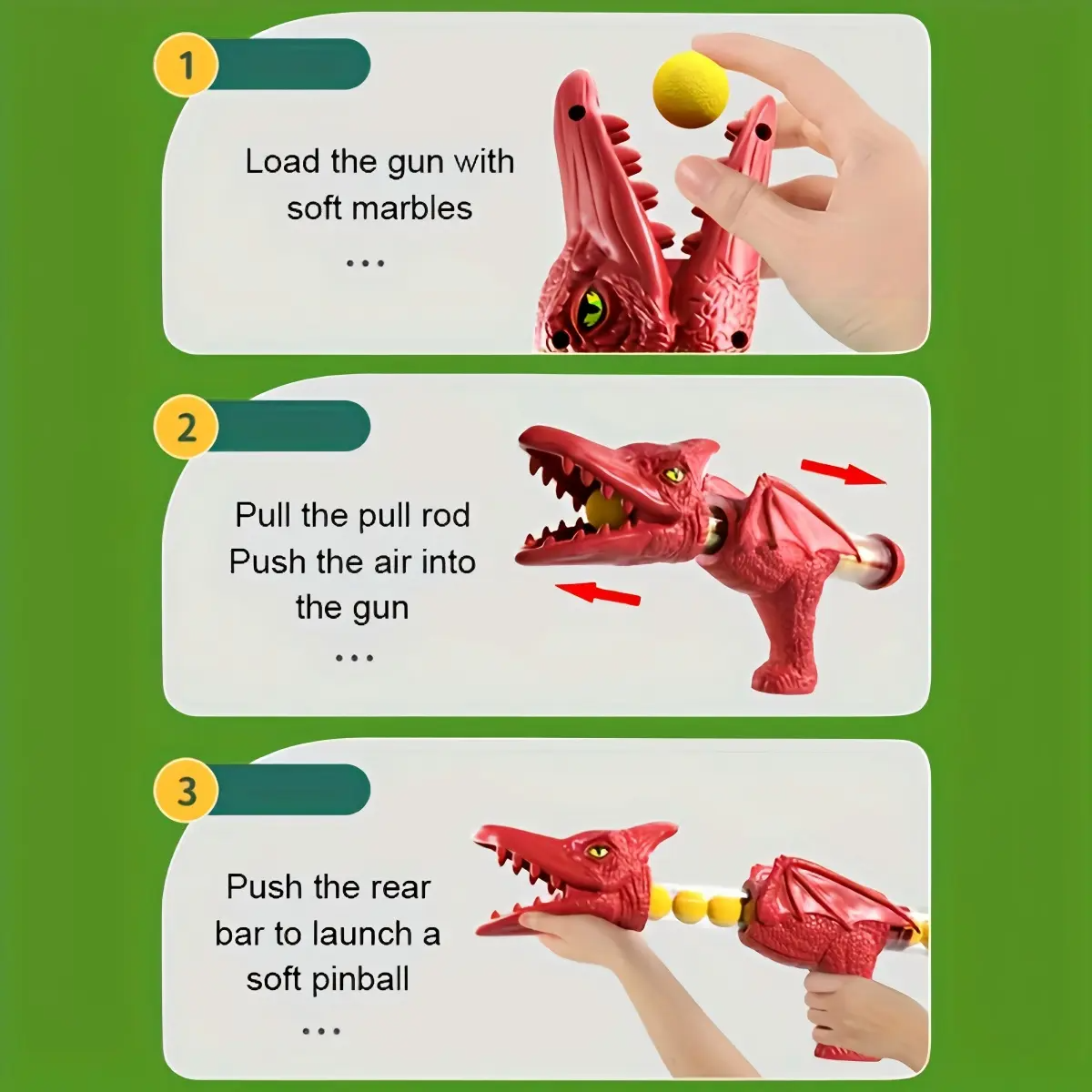 LAKEMID Dinosaur Shooting Toy Set Interactive Game Spray Sound Light Walkable Wheels