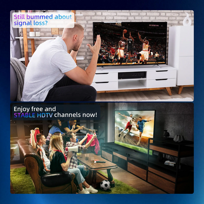 LAKEMID 4K Smart TV Antenna 360° Amplified HD Local Channels No Fees