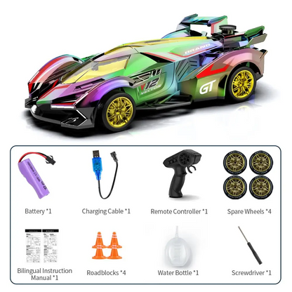 LAKEMID RC Drift Car High-Speed Racing Vehicle with LED Lights
