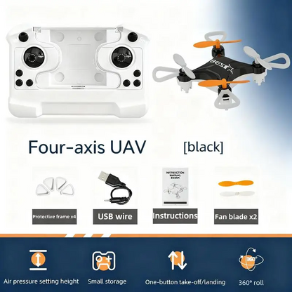 LAKEMID Mini Drone Beginner-Friendly Stunt Flyer One-Touch Takeoff Hover Spin 360 Roll