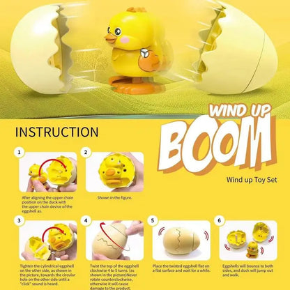 LAKEMID Hilarious Wind-Up Hopping Duck Egg Toys Best Easter Eggs Prefilled