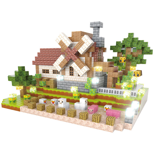 LAKEMID 188Pcs Magnetic Building Blocks Set with Light-Up Modules