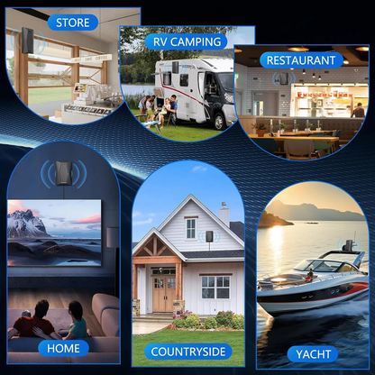 LAKEMID 4K Smart TV Antenna 360° Amplified HD Local Channels No Fees