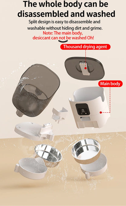 PAPIFEED cat double bowl smart automatic feeder cat food dog food pet food dispenser 7L large capacity connect wifi timer dosing