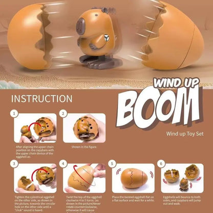 LAKEMID Hilarious Wind-Up Hopping Duck Egg Toys Best Easter Eggs Prefilled